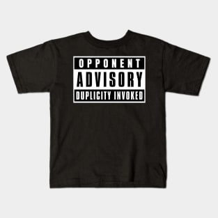 Opponent Advisory Duplicity Invoked | DnD Cleric Class Print Kids T-Shirt